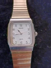 Vintage SEIKO Spirit Tank Silver Quartz Men's Watch Running