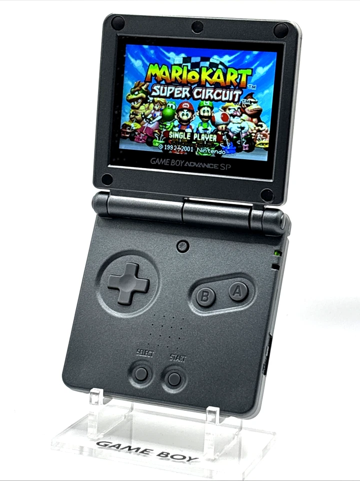 Nintendo Gameboy Advance SP IPS Laminated Screen GBA V5 Black Matt NEW Battery - Image 3 of 4