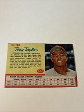 Tony Taylor 1962 Post Cereal Baseball Card #193 Philadelphia Phillies 