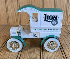 ERTL Die Cast 1905 Delivery Car Bank- 1:25 Scale - Lion Coffee 125th Anniversary