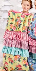 Matilda Jane Sleeping Bag Rosy Outlook Cottagecore Floral Ruffle Plaid Roll Up