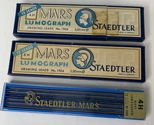 Vintage 1930s 4H Mars Lumograph Drawing Leads No 1904 12 Leads Staedtler Germany