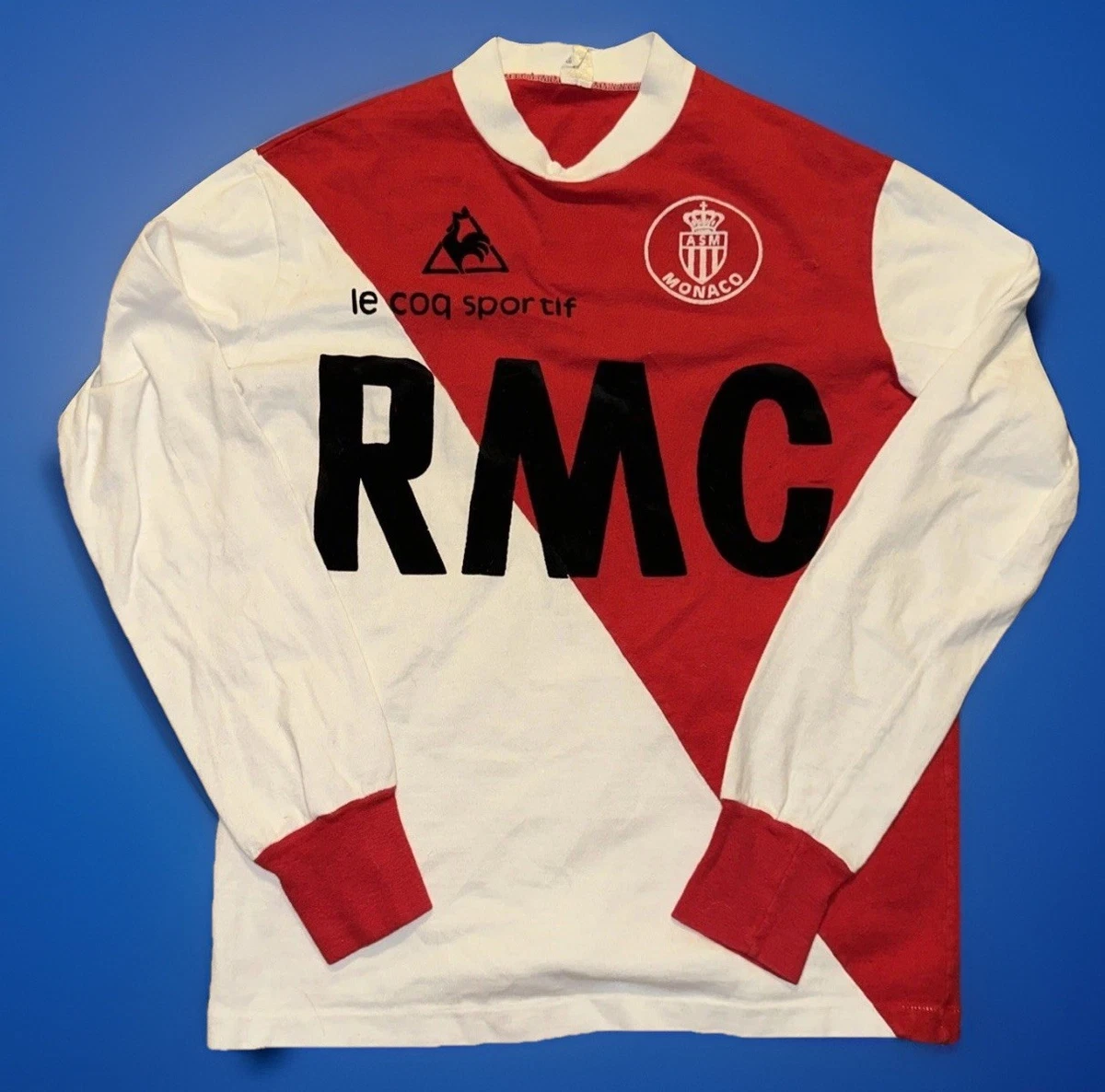 AS MONACO FC 1982-1984 Home Bally France Football Remake Maillot Puel #7 ? EUR 54,99 - FR