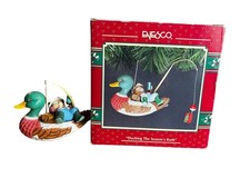 Enesco Ducking The Season's Rush Christmas Ornament Hand-Painted 1993