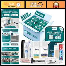 5 Pack Men's Hygiene Kits - 12-Piece Premium Toiletries for Travel Daily Use