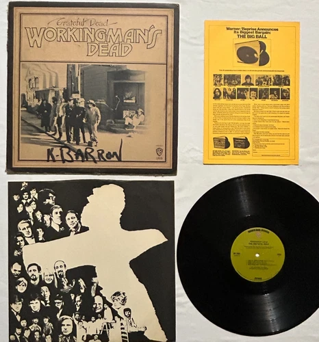 Grateful Dead - Workingman's Dead - 1970 WB 1st / olive label / Insert, Sleeve