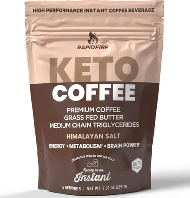 Rapidfire Ketogenic High Performance Instant Coffee Mix, Supports Energy and Met