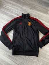 Adidas Manchester United Track Jacket Sz XS Black Football Training Utd 2022/23