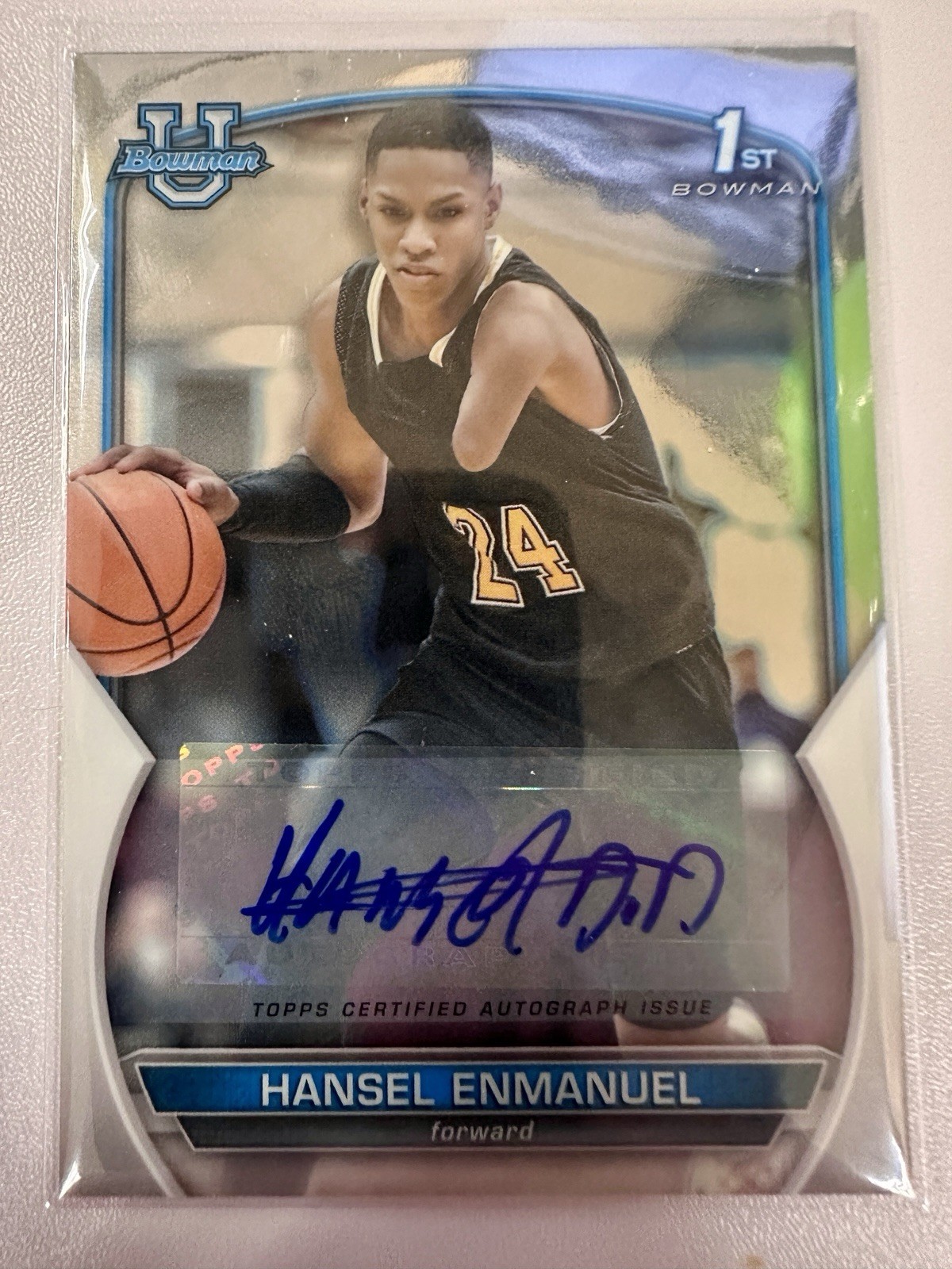 Hansel Enmanuel 2022-23 Bowman University Chrome #52 Autograph Auto