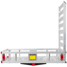 Aluminum Hitch Cargo Carrier Class Iii-iv Basket Ramp 500lb Capacity Wcc-500a- Aluminum Hitch Cargo Carrier Class Iii-iv Basket Ramp 500lb Capacity Wcc-500a-