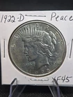 1922-D Peace Silver Dollar – XF– Denver Mint – 90% Silver – Cross-Collector