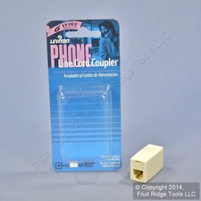 Leviton Ivory In-Line Phone Cord Coupler 6-Wire Modular Telephone RJ11 C2683-I