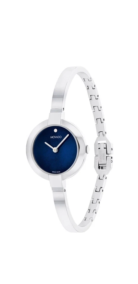 Nuevo reloj brazalete Movado Ela para mujer de acero inoxidable de 25 mm 0607727 Foto 2 de 4