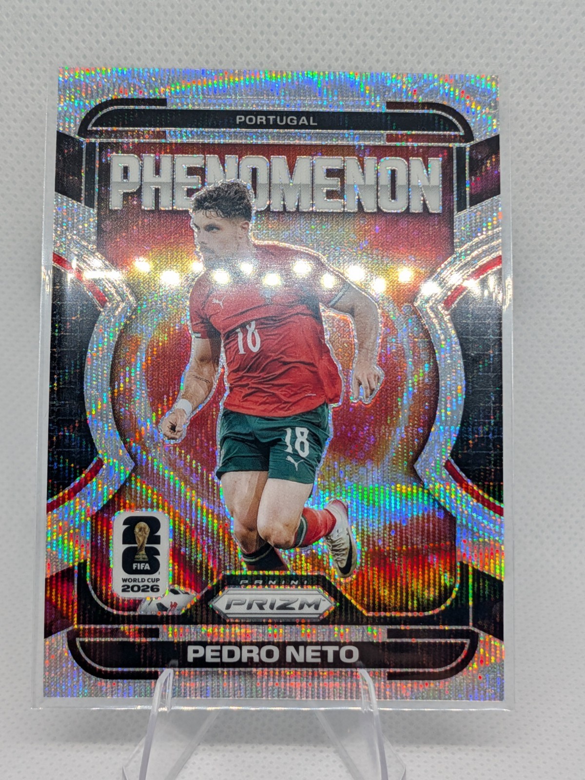 Panini Prizm FIFA World Cup 2026 Phenomenon Pedro Neto Portugal #20 Silver