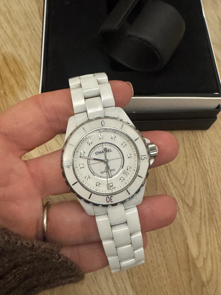 Reloj Chanel J12 H1629 38mm Automático Diamante Cerámica Genuino Foto 3 de 4