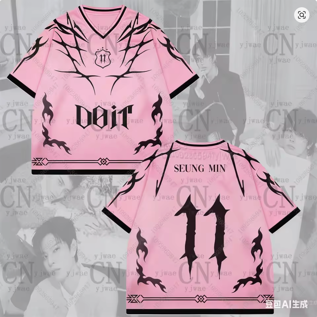 STRAY KIDS DO IT PINK JERSEY 2026 KPOP CONCERT MEMBER T-SHIRT FAN