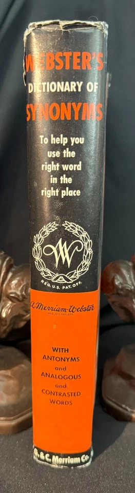Webster's Dictionary of Synonyms - 1951 HC/DJ - Merriam-Webster - VG+ - Image 2 of 4