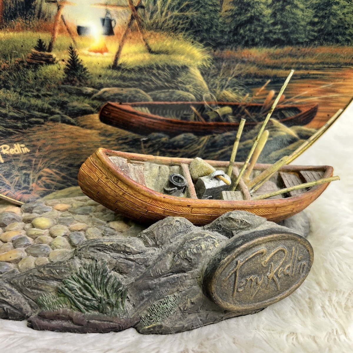 Terry Redlin Evening Solitude Wild Wings Plate And Holder Set | eBay