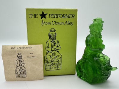 Mosser Glass The Star Performer  Uwe  Clown Figurine Vintage 1982 Clown Alley
