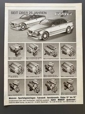 Hartge BMW E36 E39 Motoren Tuning 25 Jahre 1997 Vintage Werbung Reklame