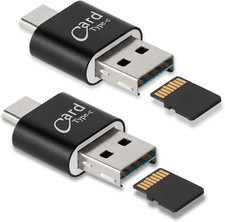  2 Pack Micro SD Card Reader for Android Phone,Micro SD Card to USB Adapter