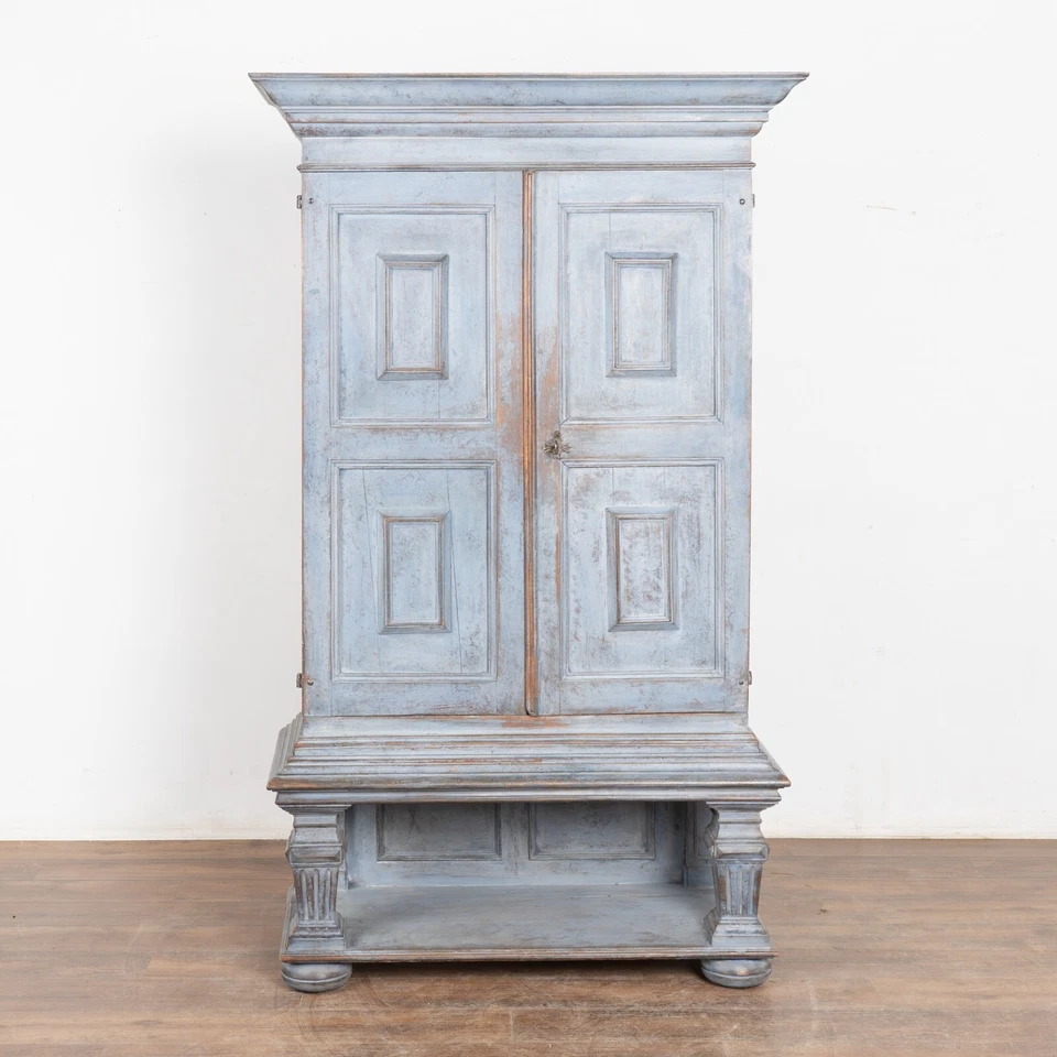 Early 19th Century Swedish Blue Painted 18 Drawer Cabinet - Image 4 of 4