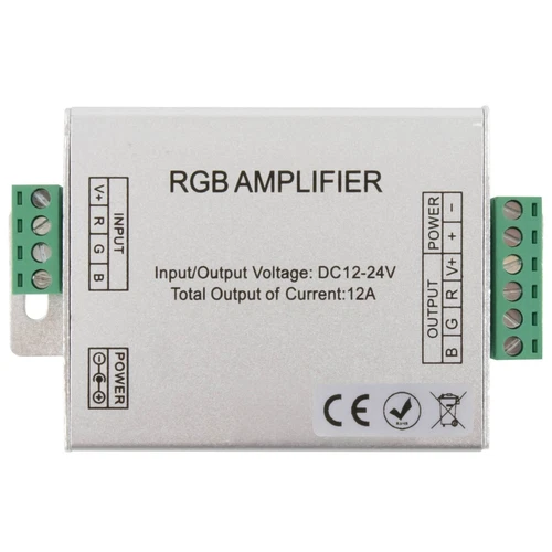 RGB LED Strip Signal Booster 12A; 12V 144W; 24V 288W