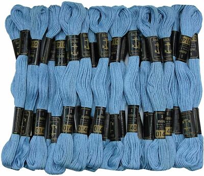 Anchor Embroidery Cotton Thread Cross Stitch Stranded Sewing Threads Floss Blue