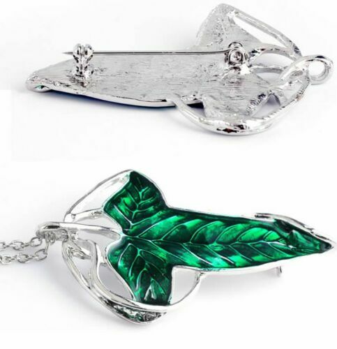 New Green Leaf Elven Pin Necklace Lab-Created Silver Plated | eBay