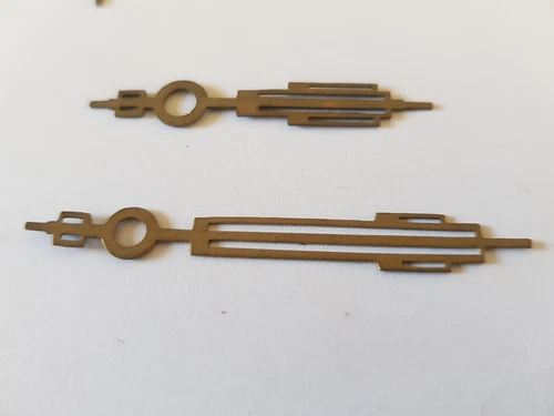 ANTIQUE VINTAGE CLOCK HANDS SOLID BRASS ART DECO ORIGINAL NEW OLD STOCK