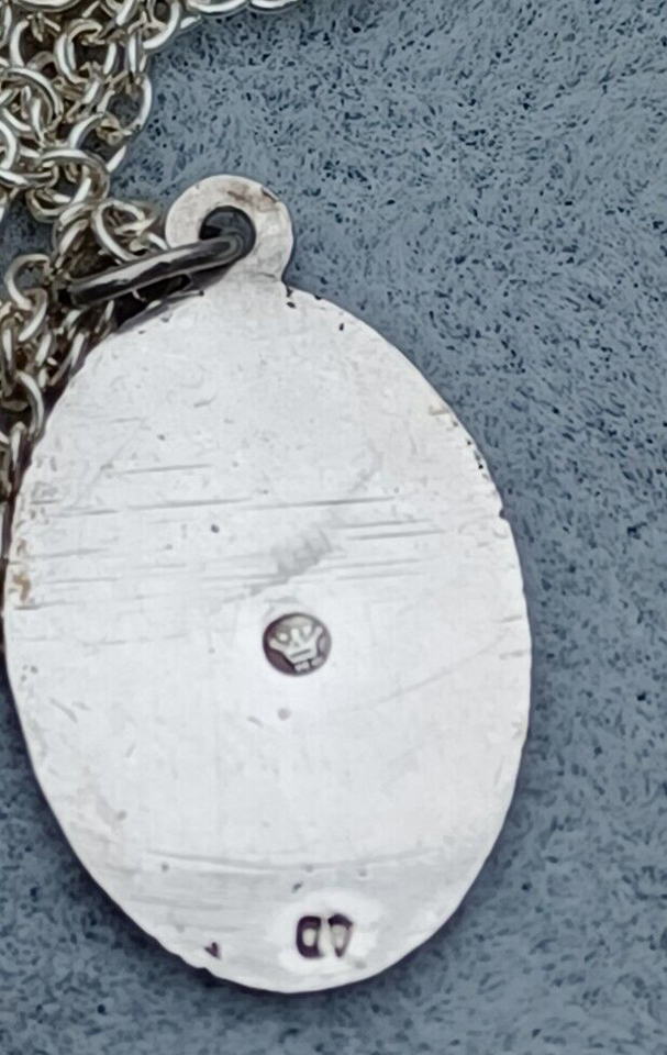 Turkish Crescent Moon & Star Necklace Pendant Sterling Silver Crown