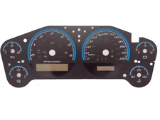 Gauge Face Overlay with Blue Gradient Lighting 2007-2013 GM Truck & SUV Clusters