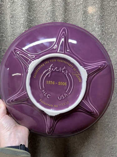 Fiesta Macy's 70th Anniversary Commemorative Presentation Bowl Heather NEW w box