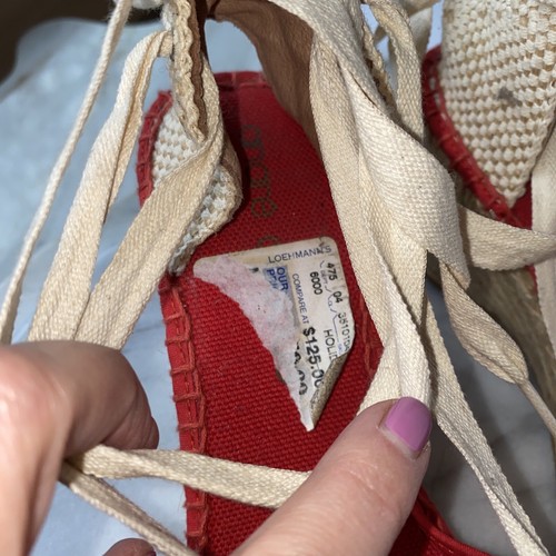 Andre Assous Shoes Spain $125 Lace-Up Espadrilles Comfort Wedge Size 40 US 9 New - Picture 6 of 11