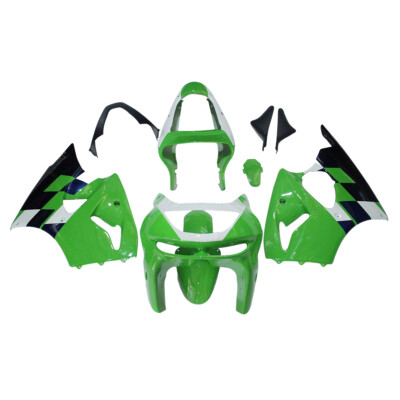 For Kawasaki Ninja ZX6R ZX600G 1998 1999 Green White Black Fairings Bodywork Kit