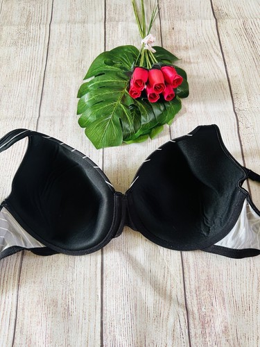 Bali Women’s Black & White Striped One Smooth U Underwire Bra Size 38DD - Picture 4 of 6