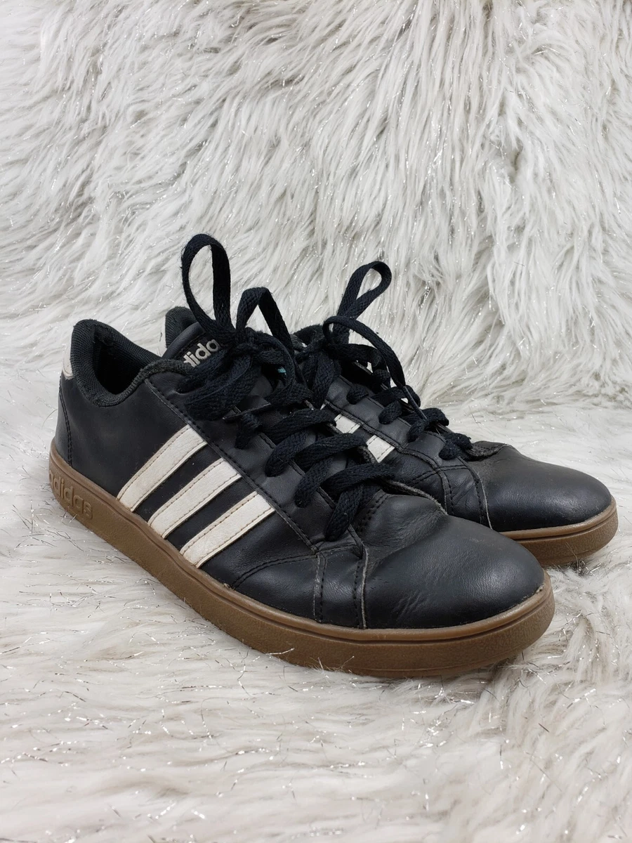 ADIDAS B43874 Baseline Black Gum Sole Youth Sneakers Size 5.5 eBay