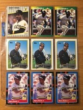 BARRY BONDS Donruss, Fleer, Leaf, UD, Topps, 1987, 88, 89, & 90 Baseball Cards 