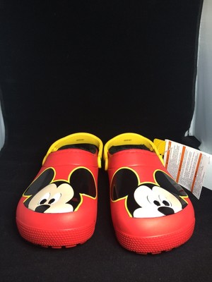 red mickey mouse crocs