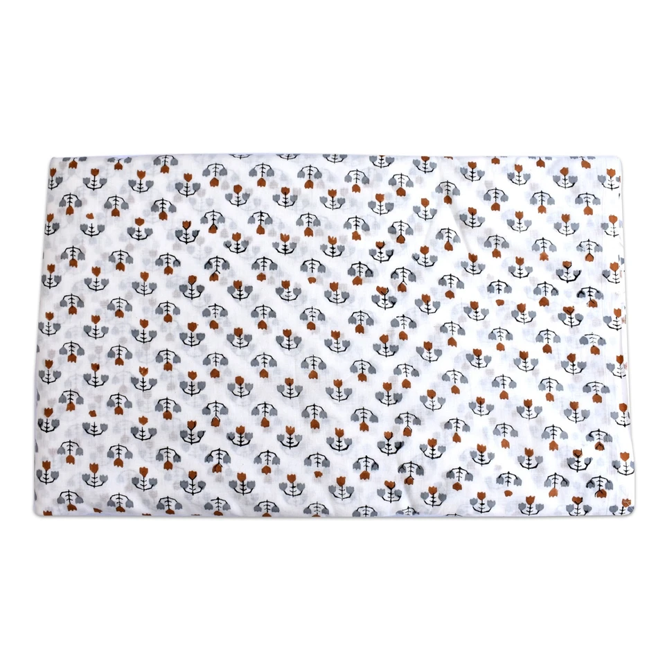 5 Yard Indian Hand Block Printed Cotton Fabric Voile Dressmaking Material G1G - Image 3 of 4