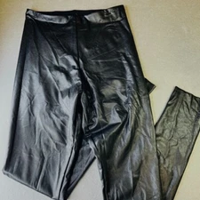 Commando Control Top Faux Leather Leggings Size L  Black New W Tags Athleisure