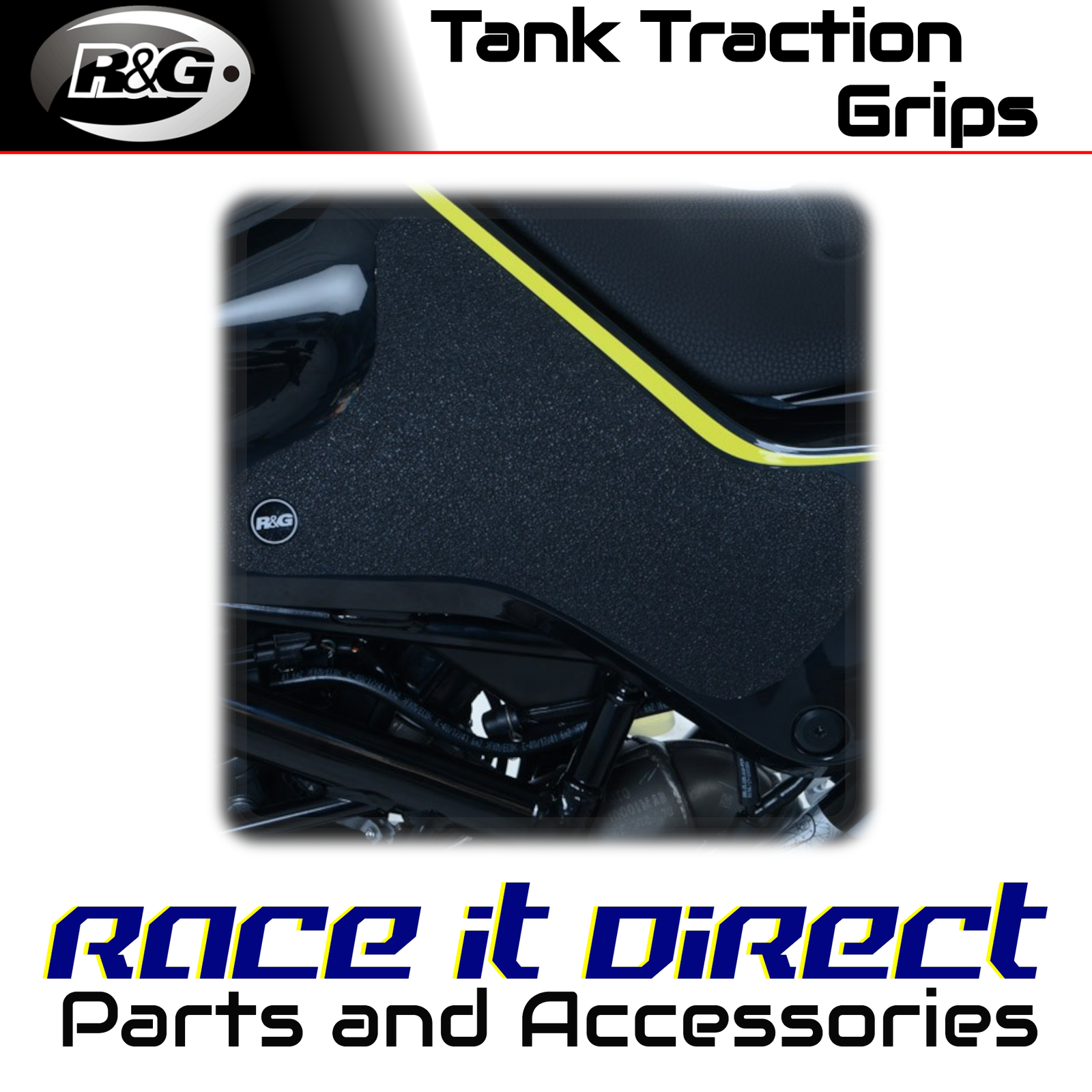 Tank Traction Grips for Husqvarna 125 Svartpilen 2021-2023 Clear R&G