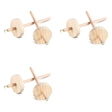 Rueda de madera giratoria de mano para hilo 3227 6 piezas hágalo usted mismo
