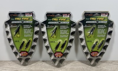 Lot of 3 Packs Tru-Fire Switchblade Mechanical Broadheads 125gr 3-Pack SB125-CT