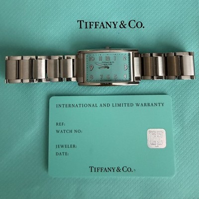 Tiffany & Co. East West Mini Blue Dial Stainless Unisex Quartz Watch