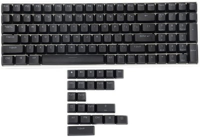 Double Shot 108 Dyed PBT Shine Through OEM Profile Keycap Rainbow Carbon Suns...