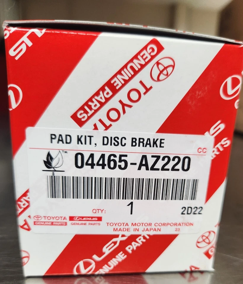 Juego de pastillas de freno delanteras Toyota Tundra Land Cruiser 2007-2021 originales OEM 04465-AZ220 Foto 3 de 4