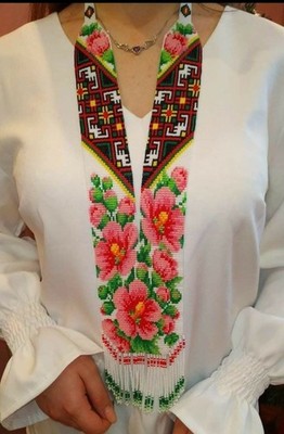 Beautiful Flower  Handmade  Seed Bead Boho American Style Beaded Necklace