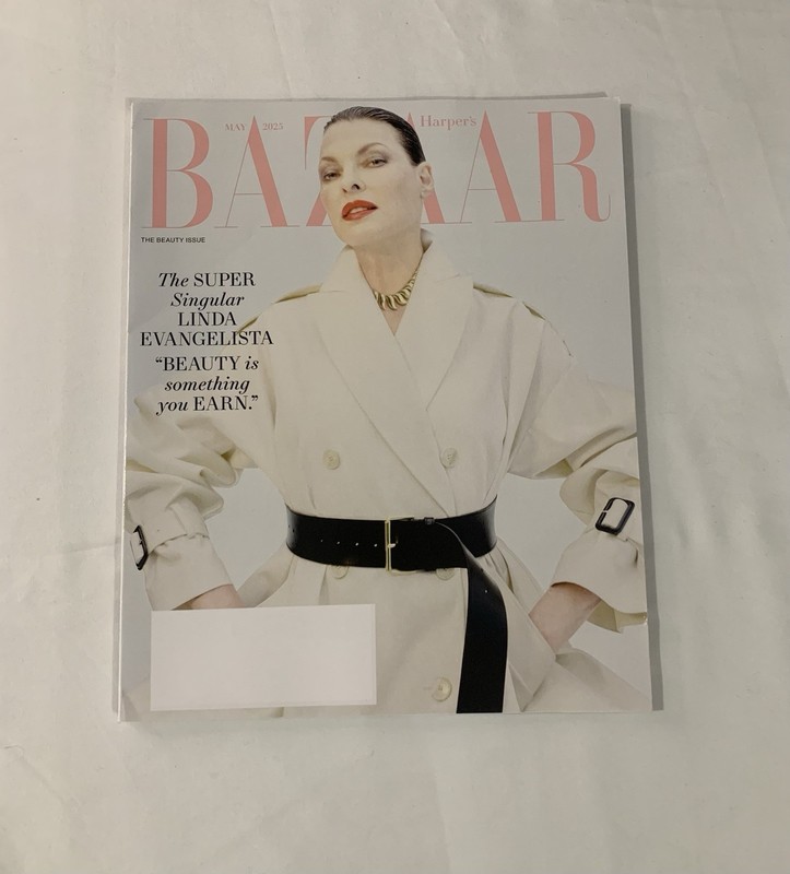 Harper's Bazaar Linda Evangelista Beauty Is Something You Earn May 2025 Magazine