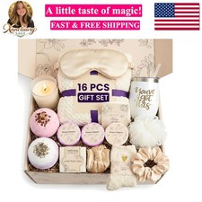 16 Pcs Self Care Gifts for Women - Relaxing Spa Gift Basket for Women, Unique...